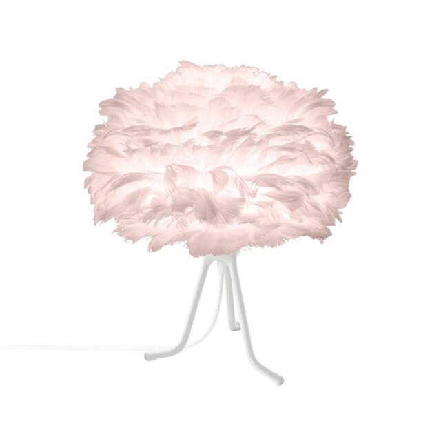 Umage Eos Tripod Table Lamp - Light Rose Feather Eos Mini/White Base Tripod - image 1