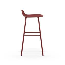 Normann Copenhagen Form Barstool - 75cm - Red - Red Legs Shell Colour: Red, Leg Colour: Matching Shell Colour - thumbnail 3