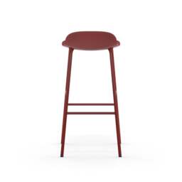Normann Copenhagen Form Barstool - 75cm - Red - Red Legs Shell Colour: Red, Leg Colour: Matching Shell Colour - thumbnail 4