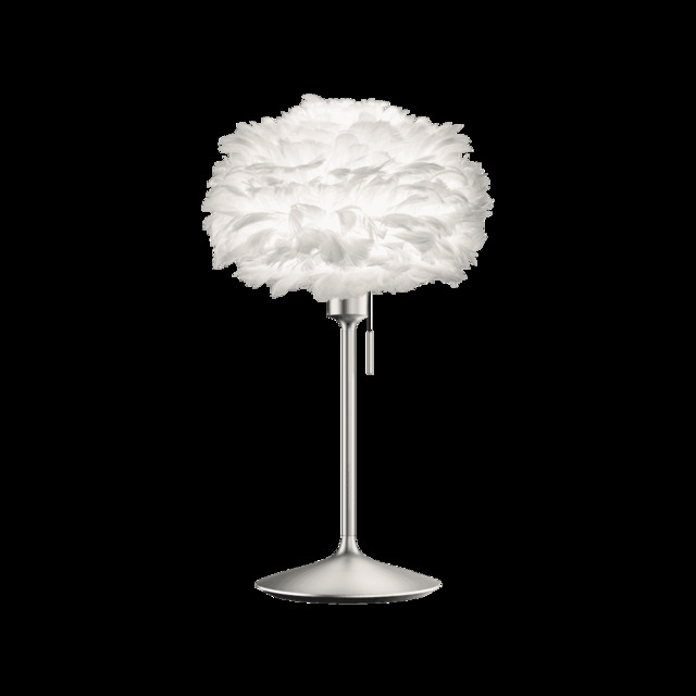 Umage Eos Table Lamp - White Feather Eos Mini/Brushed Steel Sante Stand - image 1
