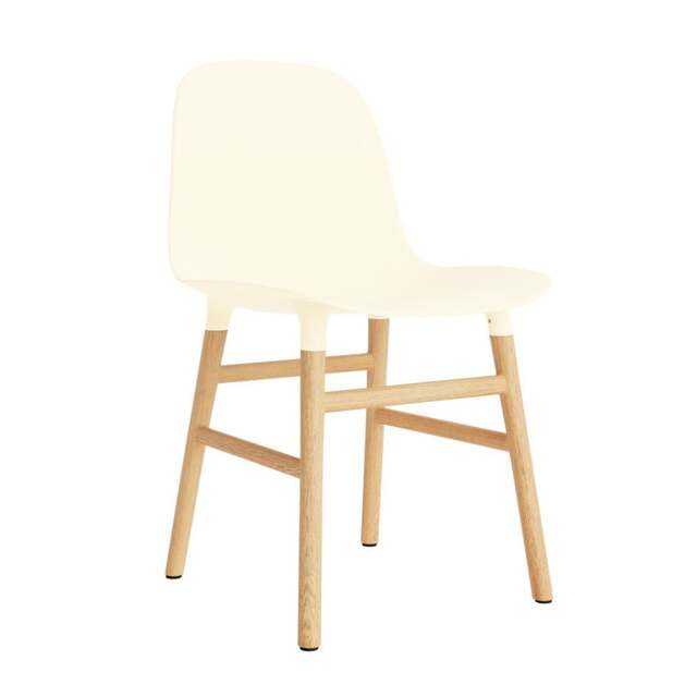 Normann Copenhagen Form Chair - Cream - Oak Legs Shell Colour: Cream, Leg Colour: Oak - image 1
