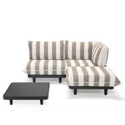 Fatboy Paletti Outdoor Set & Anthracite Table - Medium Colour: Stripe Cacao (Right) - thumbnail 1