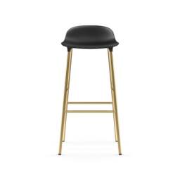 Normann Copenhagen Form Barstool - 75cm - Black - Brass Legs Shell Colour: Black, Leg Colour: Brass - thumbnail 2