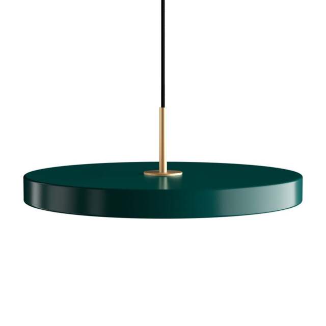 Umage Asteria Plus Pendant Lamp - Forest Green - Medium - Brass Top Colour: Forest Green, Size: Medium, Style: Brass - image 1