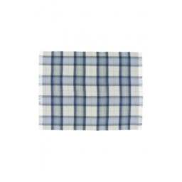 Bronte By Moon Skye Check Pure New Wool Throw - Blue - thumbnail 3