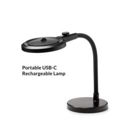 Halo Design Magni Rechargeable Superflex Portable Table Lamp - Black - 3x Magnification - thumbnail 4