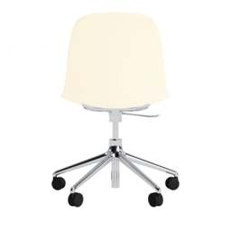 Normann Copenhagen Form Chair Swivel - 5 Wheel - Gas Lift - Cream - Aluminium Legs Shell Colour: Cream, Leg Colour: Aluminium - thumbnail 4