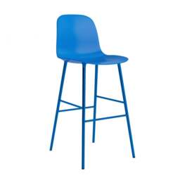 Normann Copenhagen Form Bar Chair - 75cm - Bright Blue Shell Colour: Bright Blue