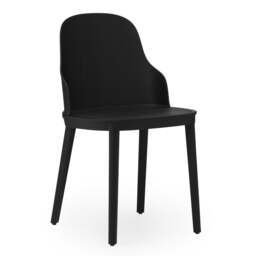 Normann Copenhagen Allez Chair - Black - Polypropylene Legs - Polyamide Seat Colour: Black, Leg Colour: Polypropylene, Seat Option: Polyamide - thumbnail 1