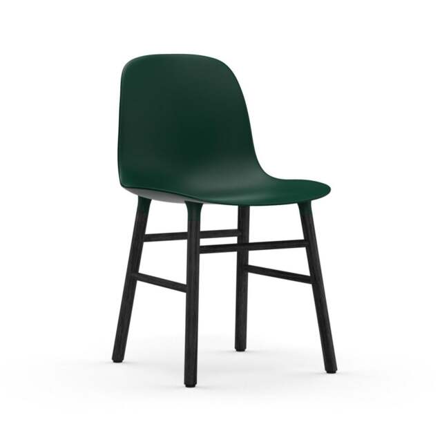 Normann Copenhagen Form Chair - Green - Black Oak Legs Shell Colour: Green, Leg Colour: Black Oak - image 1
