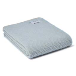 Tweedmill Textiles Twill Throw - Duck Egg & Oatmeal - thumbnail 1