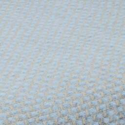 Tweedmill Textiles Twill Throw - Duck Egg & Oatmeal - thumbnail 2