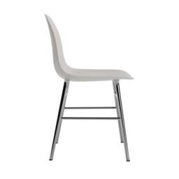 Normann Copenhagen Form Chair - Warm Grey - Chrome Legs Shell Colour: Warm Grey, Leg Colour: Chrome - thumbnail 3