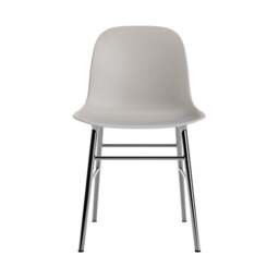 Normann Copenhagen Form Chair - Warm Grey - Chrome Legs Shell Colour: Warm Grey, Leg Colour: Chrome - thumbnail 2