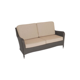 Rattan Garden Sofa with Waterproof Beige cushions in Bronze - Windsor - Bridgman - thumbnail 1