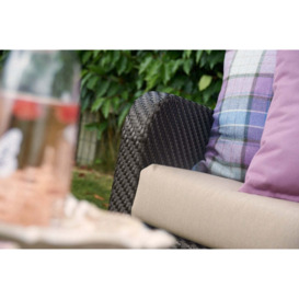 Rattan Garden Sofa with Waterproof Beige cushions in Bronze - Windsor - Bridgman - thumbnail 3