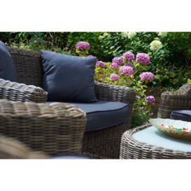 Luxury 2 Seater Garden Sofa with 2 Lounge Armchairs & Oval Coffee Table - Mayfair- Bridgman - thumbnail 3