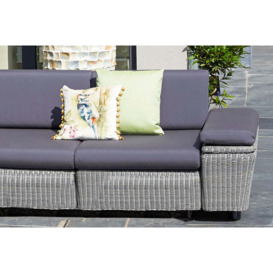 Rattan Garden Modular Sofa Set in Grey - N - Cliveden - Bridgman - thumbnail 2