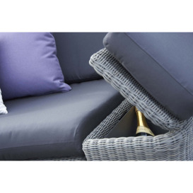 Rattan Garden Modular Sofa Set in Grey - N - Cliveden - Bridgman - thumbnail 3