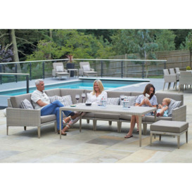 Modular Premium Rattan Garden Sofa Set B in Stone - Hampstead - Bridgman - thumbnail 3