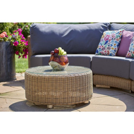 Curved Premium Rattan Garden Modular Sofa Set in Brown - A - Kensington- Bridgman - thumbnail 3
