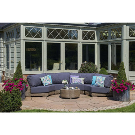 Curved Premium Rattan Garden Modular Sofa Set in Brown - A - Kensington- Bridgman - thumbnail 2