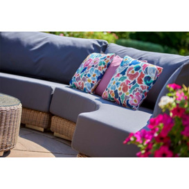 Curved Premium Rattan Garden Modular Sofa Set in Brown - B - Kensington- Bridgman - thumbnail 5