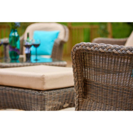 Marlow Lounge Garden Armchair with Modular Footstool - Bridgman - thumbnail 3