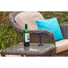 Marlow Lounge Armchair with Square Side Garden Table - Bridgman - thumbnail 2