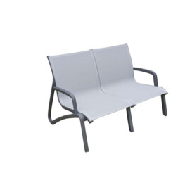 Paris Volcano/Grey 2 Seater Garden Sofa with Rectangular Coffee Table - Bridgman - thumbnail 3