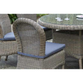 Oval Rattan Garden Dining Table (230cm) with 8 Dining Chairs - Kensington - Bridgman - thumbnail 3