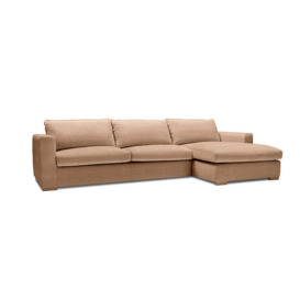 Sandford Large Left Hand Chaise Sofa Set - Pink - Bridgman - thumbnail 1