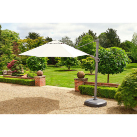 Siesta 3.5m Cantilever Grey Parasol with Anthracite Wheel Base - thumbnail 3