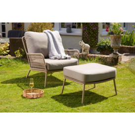 Cannes Lounge Armchair, Footstool and Side Table - thumbnail 1