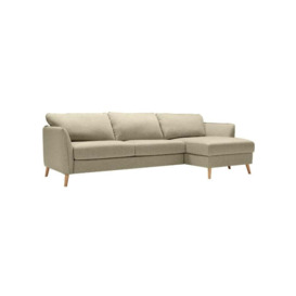 Ludlow Large Left Hand Chaise Sofa Bed Set - Beige - Bridgman - thumbnail 1