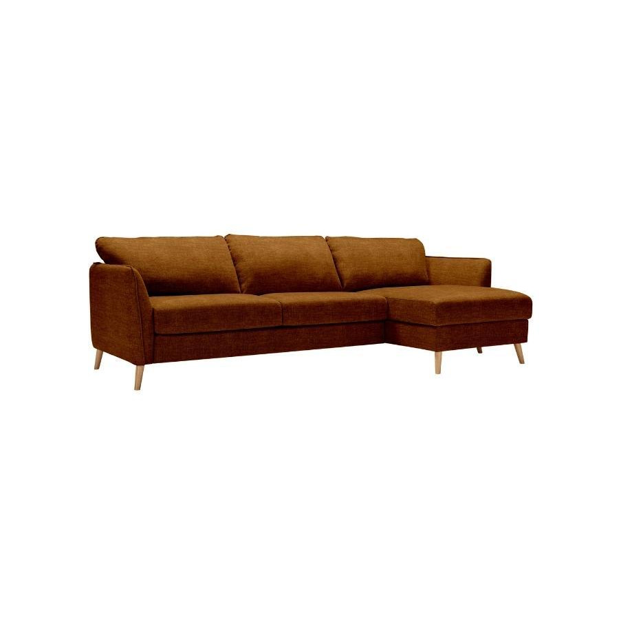 Ludlow Large Left Hand Chaise Sofa Bed Set - Brown - Bridgman - image 1