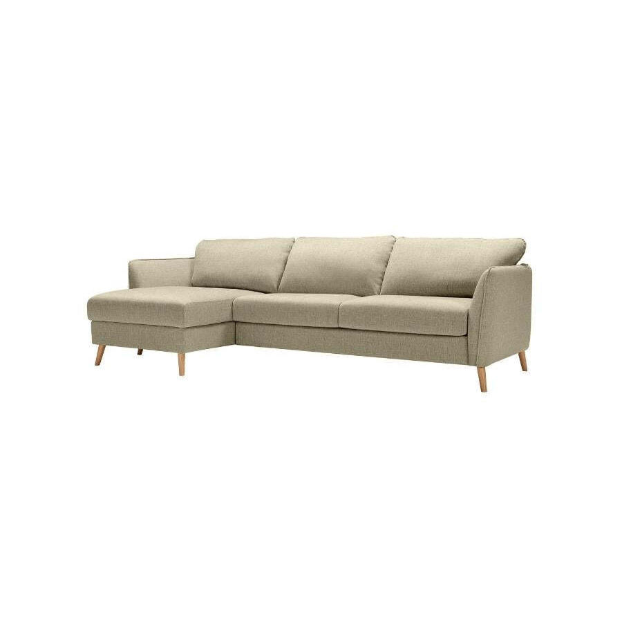 Ludlow Large Right Hand Chaise Sofa Bed Set - Beige - Bridgman - image 1