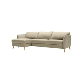 Ludlow Large Right Hand Chaise Sofa Bed Set - Beige - Bridgman - thumbnail 1