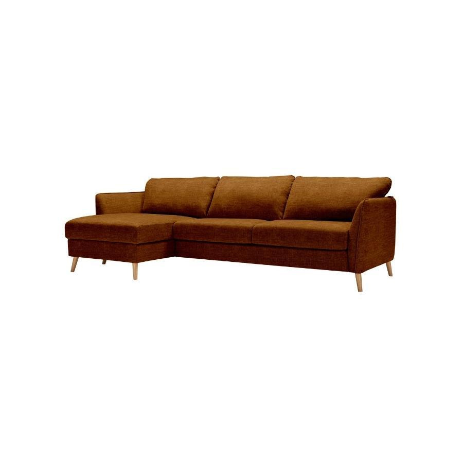 Ludlow Large Right Hand Chaise Sofa Bed Set - Brown - Bridgman - image 1