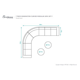 Kensington Curved Rattan Garden Modular Sofa Set F (Without Coffee Tables) - thumbnail 5