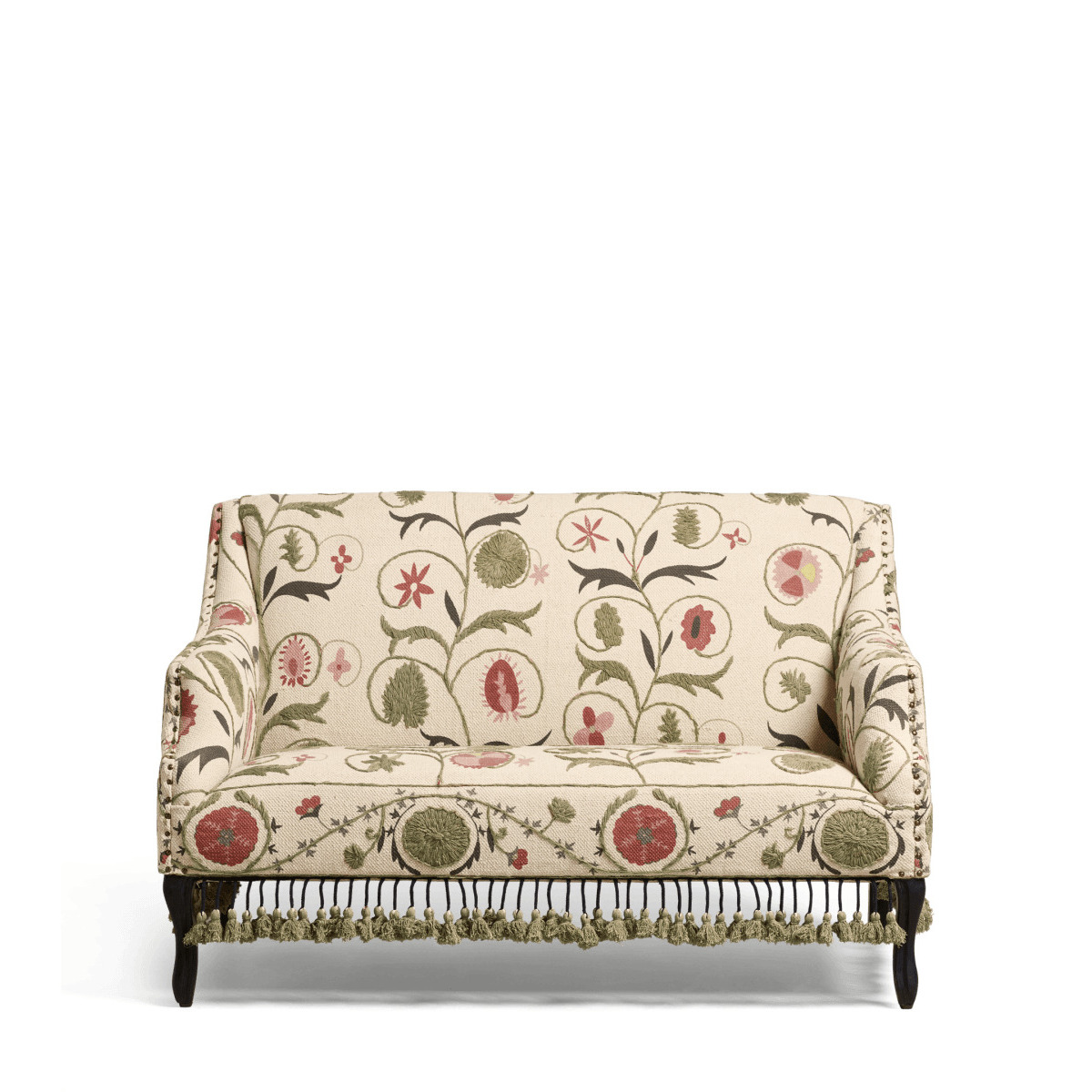 OKA, Tarma 2-Seater Sofa - Sheki Olive, Sofas, Cotton, Patterned
