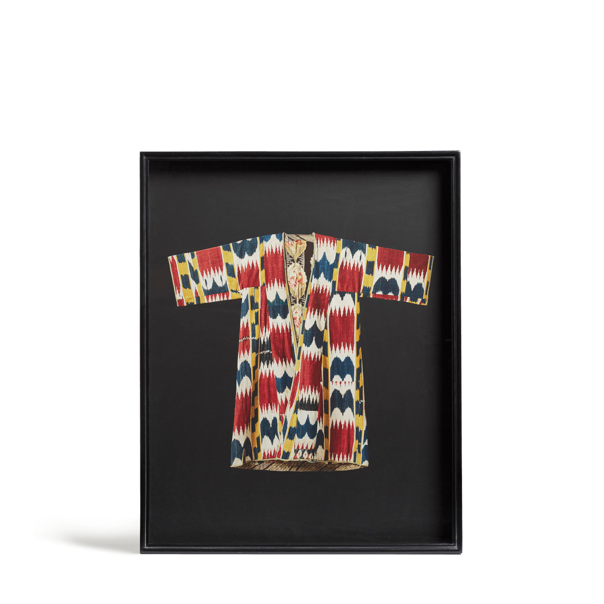 OKA, Oblak Robe Print - Blue/Venetian Red, Wall Prints, Wood, IKAT