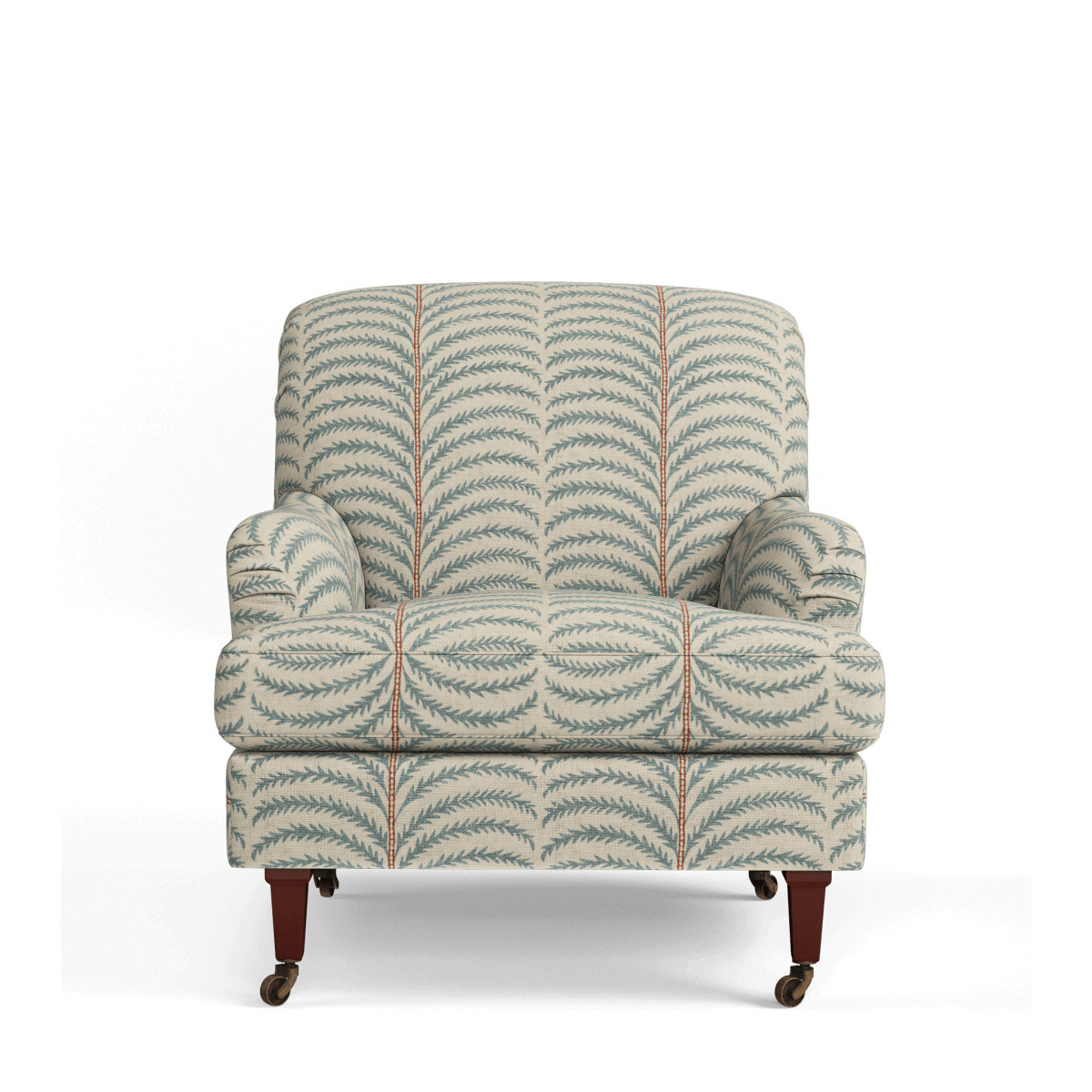 OKA, Coleridge Armchair - Areca Seafoam, Armchairs, Linen/Maple