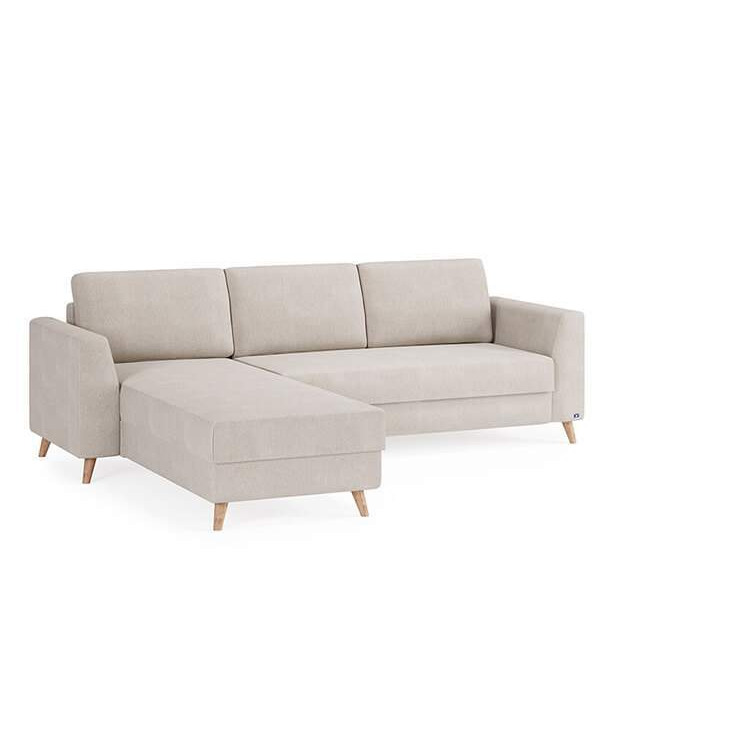 Sofa bed 140 in beige - BRUNO - image 1