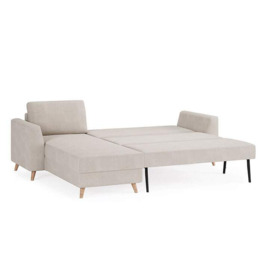 Sofa bed 140 in beige - BRUNO - thumbnail 2