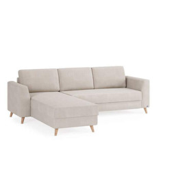 Sofa bed 140 in beige - BRUNO - thumbnail 1