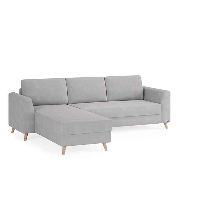 Sofa bed 140 in light grey - BRUNO - image 1