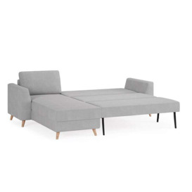 Sofa bed 140 in light grey - BRUNO - thumbnail 2