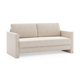 Sofa bed 160 in beige - BRUNO - thumbnail 1