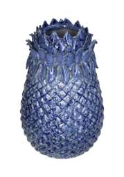 Blue Pineapple Stoneware Vase Large - thumbnail 3